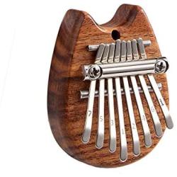 Kalimba Mini 8 Key, Thumb Piano, Solid Finger Piano Mahogany Body