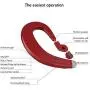 Ear-Hook Bluetooth Headphone,Wireless Non Ear Plug Single Ear Bluetooth Headset with Mic,Painless Wearing Bluetooth Earpiece 8-10 Hrs Playtime for Cell Phone(Red) Ear-Hook Bluetooth Headphone,Wireless Non Ear Plug Single Ear Bluetooth Headset with Mic,Painless Wearing Bluetooth Earpiece 8-10 Hrs Playtime for Cell Phone(Red)