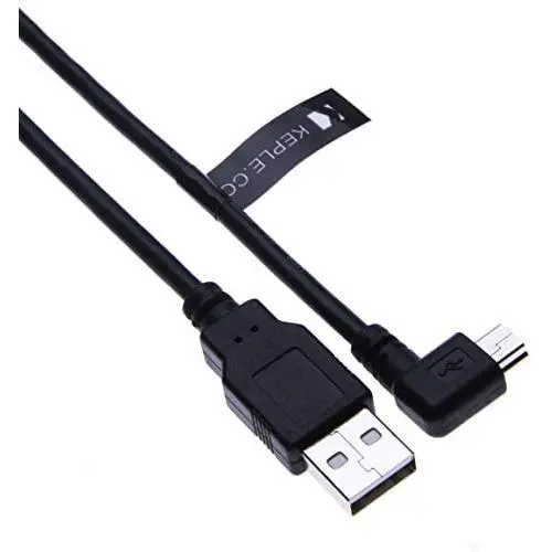 Right Angle 90 Degree Mini USB Cable Cord Compatible with Garmin Nuvi 42, 52, 52LM, 54LM, 55LM, 57LM 67LM, 68LM, 860 Sat nav GPS Navigation Satellite System in Car Charging Lead (3ft Black) Right Angle 90 Degree Mini USB Cable Cord Compatible with Garmin Nuvi 42, 52, 52LM, 54LM, 55LM, 57LM 67LM, 68LM, 860 Sat nav GPS Navigation Satellite System in Car Charging Lead (3ft Black)