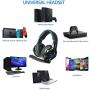 SADES SA810 Stereo Gaming Headset for PS4, PC, Xbox One, Noise Cancelling Over Ear Headphones with Mic, Surround Sound, Soft Memory Earmuffs for Laptop Mac Nintendo Switch Games
