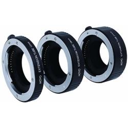 Movo AF Macro Extension Tube Set for Sony E-Mount (NEX) with 10mm, 16mm, and 21mm Extension Tubes