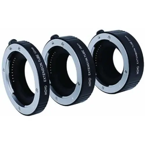 Movo AF Macro Extension Tube Set for Sony E-Mount (NEX) with 10mm, 16mm, and 21mm Extension Tubes Movo AF Macro Extension Tube Set for Sony E-Mount (NEX) with 10mm, 16mm, and 21mm Extension Tubes