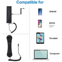 Retro Handset,Cell Phone Handset,Retro Telephone Handset Anti Radiation Receivers 3.5MM for iPhone iPad,Mobile Phones,Computer