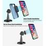 Cell Phone Stand Magnetic, enGMOLPHY Phone Holder Desk, Compatible with iPhone 11Pro XR 8 X 7 6 6s Plus,Android Smartphone Mount Cradle Dock, Office Desk Accessories -Black