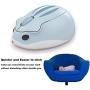 2.4GHz Wireless Mouse Cute Hamster Shape Less Noice Portable Mobile Optical 1200DPI USB Mice Cordless Mouse for PC Laptop Computer Notebook MacBook Kids Girl Gift (Blue)