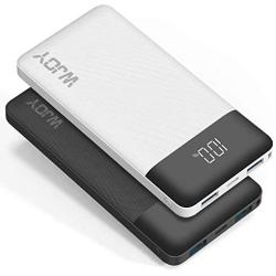 WJOY Portable Cell Phone Charger,10000mah Power Bank, Compact and Slim, External Battery Pack Travel Charger, Universal Portable Chargers for iPhone, Samsung, LG and More (2 Pack), Gift