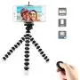 Phone Tripod, Portable Flexible Tripod Adjustable Cell Phone Tripod with Wireless Remote and Universal Clip Mini Tripod Stand Holder for iPhone 11 Pro XS MAX XR,Android Phone Samsung GoPro Camera