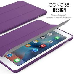 ORIbox Case for iPad 7th 10.2(2019)/iPad Air 3rd 10.5(2019) /iPad Pro 2nd 10.5(2017), Premium Silk Pattern Trifold Stand Smart Cover with Hard PC Back Cover, 10.2/10.5 inch,Purple