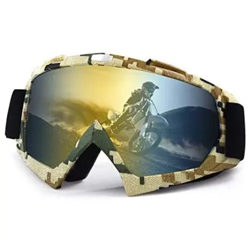 Wellovar Motorcycle Goggles,ATV Goggles Dirt Bike Ski Goggles Windproof Scratch Resistant Combat Goggles Adjustable UV Protective Safety Outdoor Glasses for Cycling, Climbing, etc Wellovar Motorcycle Goggles,ATV Goggles Dirt Bike Ski Goggles Windproof Scratch Resistant Combat Goggles Adjustable UV Protective Safety Outdoor Glasses for Cycling, Climbing, etc