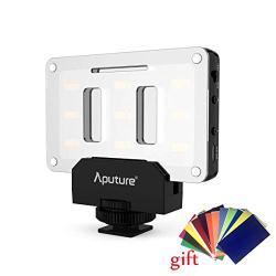 Aputure Amaran AL-M9 Mini Pocket LED Video Light On-Camera Fill Light + 12 pcs EXTRA Color Gel Filter, YiliWit Portable Photography Light