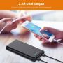 Portable Charger Power Bank 25800mAh Huge Capacity External Battery Pack Dual Output Port with LED Status Indicator Power Bank for iPhone, Samsung Galaxy, Android Phone,Tablet & etc（Black）