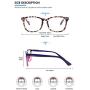 Livho 2 Pack Blue Light Blocking Glasses, Computer Reading/Gaming/TV/Phones Glasses for Women Men,Anti Eyestrain & UV Glare (Leopord+Blue Purple)