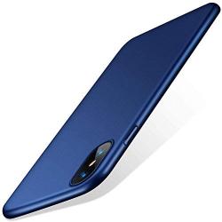 TORRAS Slim Fit iPhone Xs Case/iPhone X Case, Hard Plastic PC Super Thin Mobile Phone Cover Case with Matte Finish Coating Grip Compatible with iPhone X/iPhone Xs 5.8 inch, Navy Blue