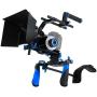 Morros DSLR Rig Movie Kit Shoulder Mount Rig + Follow Focus + Matte Box + Adjust Platform+ C Shape Support Cage +Top Handle for All DSLR Cameras and Video Camcorders