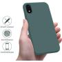 OTOFLY iPhone XR Case,Ultra Slim Fit iPhone Case Liquid Silicone Gel Cover with Full Body Protection Anti-Scratch Shockproof Case Compatible with iPhone XR 6.1 inch, [Upgraded Version] (Pine Green)