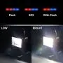 [15W 24LED] Spotlights Work Lights Outdoor Camping Lights, Built-in Rechargeable Lithium Batteries (with USB Ports to Charge Mobile Devices) (Black)