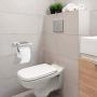 Toilet Paper Holder, SUS304 Stainless Steel Toilet Paper Holder with Phone Shelf for Mobile Phone, Wall Mounted Bathroom Tissue Holder for Smartphone