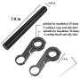 Bike Handlebar Extender Double Handlebar stem Extension Rack Aluminum Alloy Mount Holder with Carbon Fiber Bracket Space Saver for Bicycle Accessories Speedometer Flashlight Lamp Phone Mount，Black