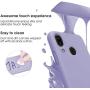 Vinve Samsung Galaxy A20 Case, Galaxy A30 Case, with Tempered Glass Screen Protector [2 Pack], Liquid Silicone Slim Soft Fit Drop Protection Case for Galaxy A20 (Purple)