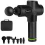 ChampionGun Percussion Massage Gun Deep Tissue Handheld Massager Gun Portable Quiet Muscle Massagers with 6 Massage Head Attachments Electric Body Massager for Muscle Brushless Motor Black