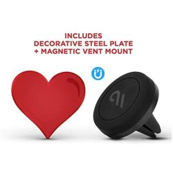 Case-Mate - Car Charms - Decorative Metal Plate + Car Vent Mount - Red Heart