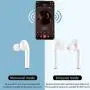 Bluetooth 5.2 True Wireless Earbuds Headphone with Led Display Charging Case Waterproof Earbuds 40 Hours Playtime Built-in Microphone Earbuds HiFi Premium Sound with Noise Cancelling for Sport,Black