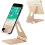 Cell Phone Stand for Desk, YOSHINE Portable Cell Phone Holder Adjustable Tablet Stand Aluminum Stand Holder Cradle Charging Dock for Nintendo Switch All Smartphones and Tablets (4-13") - Gold Cell Phone Stand for Desk, YOSHINE Portable Cell Phone Holder Adjustable Tablet Stand Aluminum Stand Holder Cradle Charging Dock for Nintendo Switch All Smartphones and Tablets (4-13") - Gold