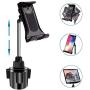 Cup Holder Tablet Mount, Car Cup Mount ipad Holder, Universal Cell Phone Holder for Cars Truck Vehicle Heavy Duty Car Cradle Stand Compatible with iPhone iPad Air Mini Pro Samsung Galaxy Tab