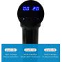 PRACMANU 30 Speeds Led Muscle Massage Gun Handheld Electric Body Massager Gun Tool Machine Vibration Cordless for Athletes