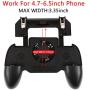 picK-me Mobile Game Controller, Gamepad Triggers with Phone Cooling Fan and Built-in 2000 mAh Battery Power Bank, Shoot and Sensitive Aim Trigger for 4.7-6.5 Inch Phone