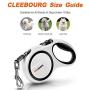 CLEEBOURG Upgraded Retractable Dog Leash, Heavy Duty Pet Walking Leash with Anti-Slip Handle, 16ft Strong Anti-bite Nylon Tape for Medium Large Dogs up to 110lbs, One Button Break & Lock