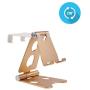 Mobile Phone Desktop Bracket Flat Universal Universal Lazy Support Bracket Clip Driving Metal Aluminum Alloy Portable Adjustable Lifting Live Simple Household Folding (Gold)