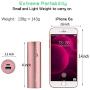 Portable Charger, BONAI Power Bank 5000mAh, (Ultra-Compact)(Aluminum)(Travel) Slim External Backup Battery Pack High-Speed Output Compatible iPhone,iPad,iPod,Samsung-Rose Gold(Charging Cable Included)
