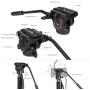 Cayer AF34 Professional Video Monopod Kit 71 inch Aluminum Telescopic Camera Monopod with Pan Tilt Fluid Head and 3-Leg Tripod Base for DSLR Video Cameras Camcorders, Plus 1 Extra Sliding Plate
