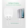 USB Wall Charger, Auto Shut Off Cell Phone Wall Charger with Foldable Plug 12W 2.4A BULL Ultra Compact Dual Port Travel Power Adapter for iPhone Xs/Max/XR/X/876/Plus, iPad,Samsung S4/S5 and More