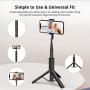 ATUMTEK Bluetooth Selfie Stick Tripod, Mini Extendable 3 in 1 Aluminum Selfie Stick with Wireless Remote and Tripod Stand 270 Rotation for iPhone 11/11 Pro/XS Max/XS/XR/X/8/7, Samsung and Smartphone