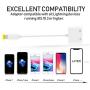 [Apple MFi Certified] 2 in 1 Dual Lightning iPhone Adapter & Splitter, Adapter Dual Converter Cable Headphone Music+Charge+Call+Volume Control Compatible for iPhone 11/11 Pro/XS/XR/X 8/7, iPad-iOS 13