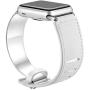 fastgo Compatible for Apple Watch Bands 38mm 40mm 42mm 44mm, Leather Stainless Steel Cuff Bracelet Strap Compatible for Iwatch Series 4 3 2 1 Women Girl Female Adjustable