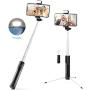 Hpory Selfie Stick Tripod with Fill Light, Bluetooth Selfie Sticks with Wireless Remote Compatible for iPhone 11/11Pro/XS/XS Max/XR/X/8P/7P,Galaxy S10/S9/S8 Plus and More(Extensible to 43.3inch)