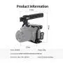 NITZE A7III/A7RIII Camera Cage for Sony A7III/A7RIII with Top Handle and HDMI Cable Clamp - SHT03B NITZE A7III/A7RIII Camera Cage for Sony A7III/A7RIII with Top Handle and HDMI Cable Clamp - SHT03B