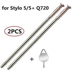 2 PCS Stylus Pen Replacement Stylo 5/5+ Q720 Q720MS Q720PS Q720CS Touch Pen Stylus Pen + Eject Pin (Pink)