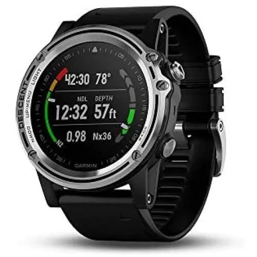 Garmin Descent Mk1, Watch-Sized Dive Computer with Surface GPS, Includes Fitness Features, Silver/Black Garmin Descent Mk1, Watch-Sized Dive Computer with Surface GPS, Includes Fitness Features, Silver/Black