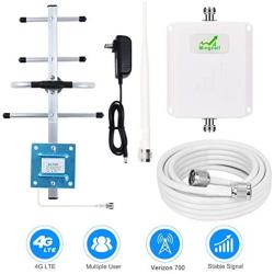 Verizon Cell Phone Signal Booster 4G LTE Verizon Cell Phone Booster Amplifier FDD 4G Mobile Signal Booster Repeater 65dB 700MHz Band 13 for Home Use - Boost 4G Data and Voice for Remote Area