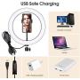 10" Selfie Ring Light with Tripod Stand and Phone Holder Camera Ringlight for Photography,YouTube,Makeup,Live Stream,Video Shooting with iPhone Android