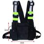 BREEZEY Chest Rig Bag Functional Radio Chest Harness Reflective Vest Hip Hop Pack Front Waist Pouch Chest Bag for Men Women