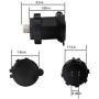 Dual USB Charger Socket Waterproof Power Outlet 12V/24V 2.1A & 2.1A for Car Boat Marine RV Mobile Blue LED