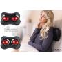 Zyllion Shiatsu Back and Neck Massager - Kneading Massage Pillow with Heat for Shoulders, Lower Back, Calf - Use at Home and Car, Black, (ZMA-13-BK)