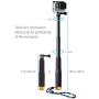 Fosmon Extendable Monopod, Adjustable Selfie stick for GoPro Original HD HERO 1 /2 / 3 / 3+ / 4 Black & Silver / 5 Session / 6 Black