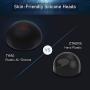 TYMO Black Whale Heat Therapy Massager – Dual Motor Handheld Massager, up to 4000 RPM with 5 Hyper Skin Friendly Silicone Heads, Cordless and Lightweight for Percussion, Kneading and Tapping