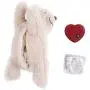 Dog Soft Plush Toy Pet Heart Beat Plush Bear Toy with Warmer Bag Puppy Anxiety Relief Toy for Puppy Dogs